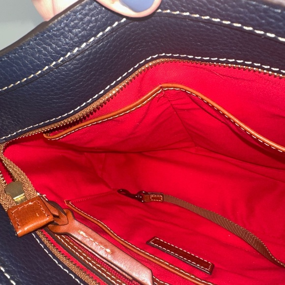 Dooney & Bourke Lexington Small Tote Midnight Blue Navy Pebble Leather Shopper - Picture 13 of 16